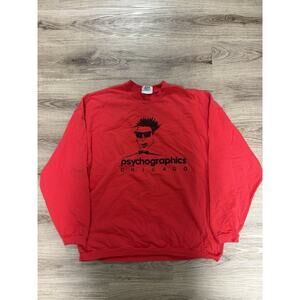 RARE SKATE HIP HOP PSYCHOGRAPHIC RECORDS CREWNECK 90’s Xl/2x Fitting